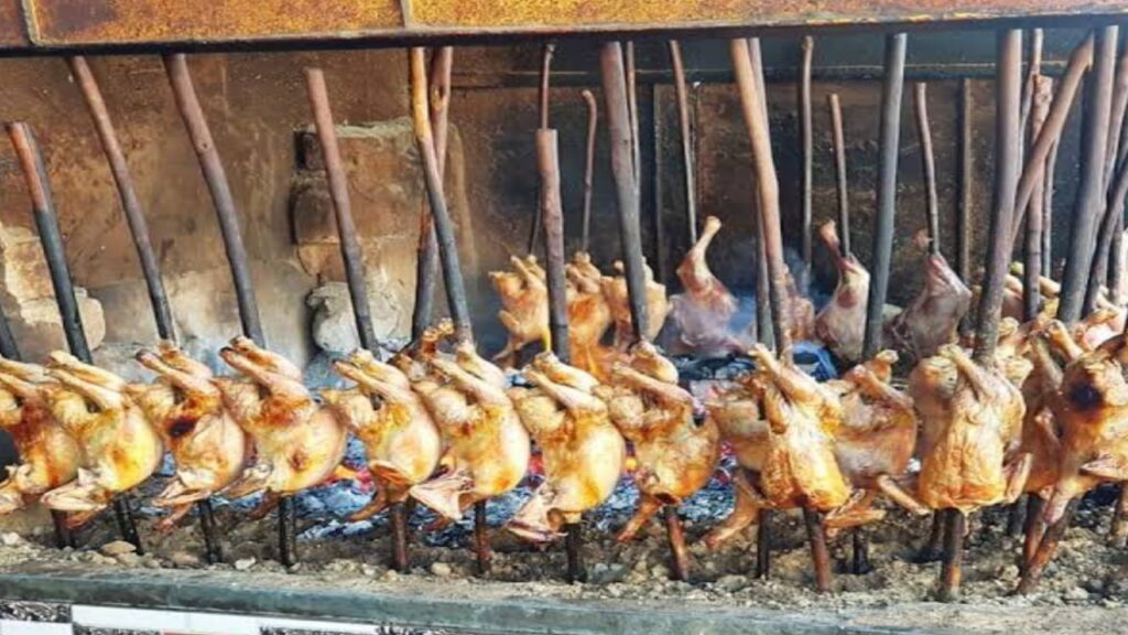 Traditional Balochi Sajji served hot