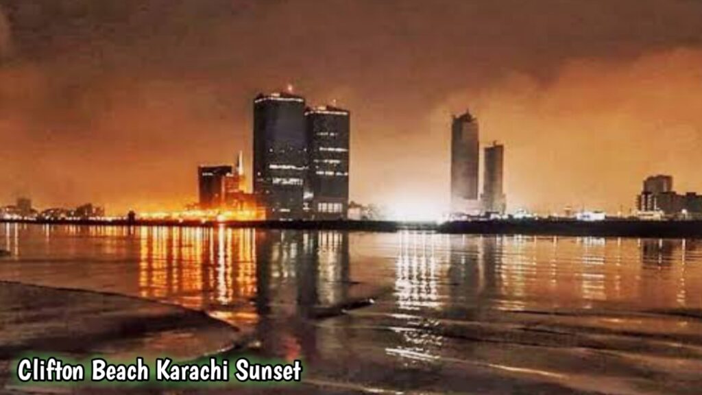 Sunset view at Clifton Beach Karachi