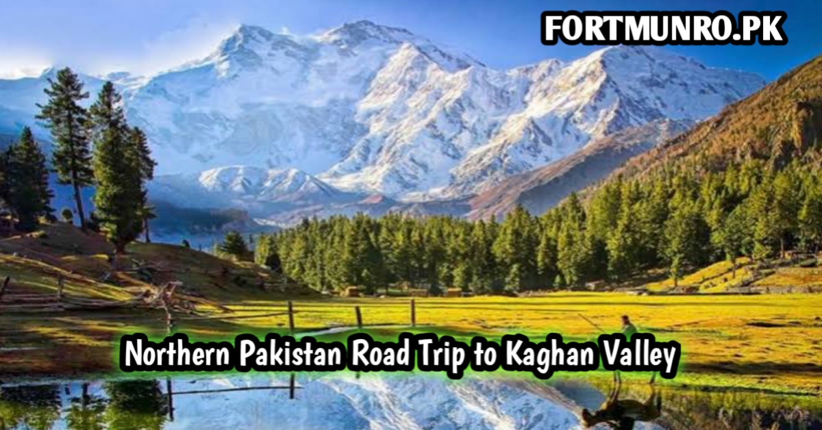 Scenic road trip view towards Kaghan Valley and Naran in Northern Pakistan
