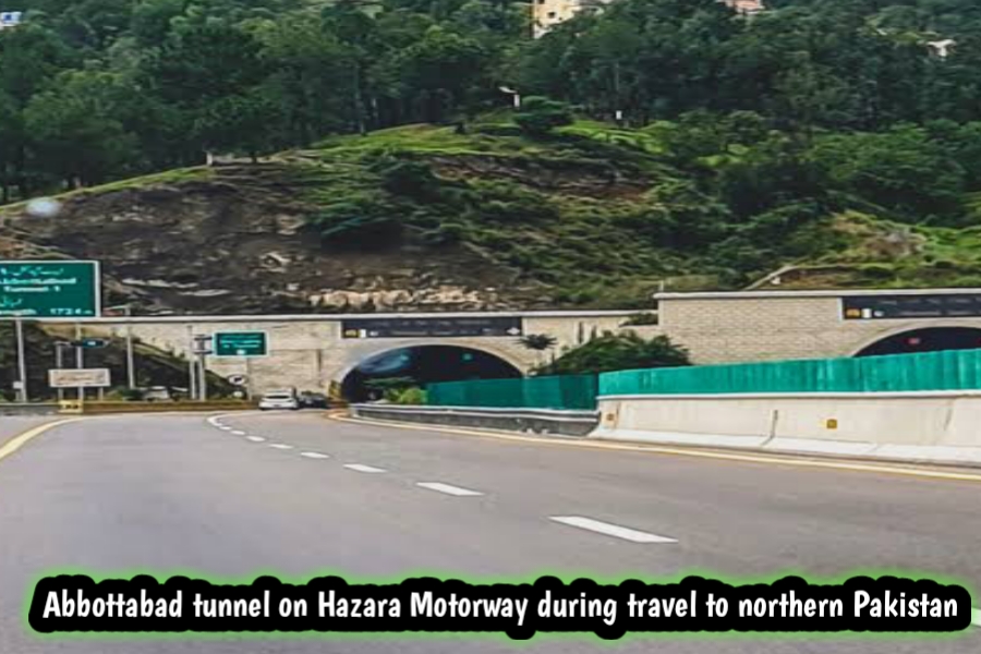 Abbottabad tunnel on Hazara Motorway during travel to northern Pakistan