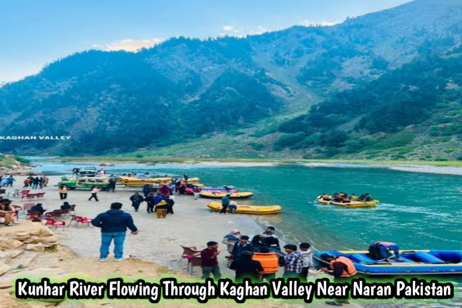 Kunhar River flowing through Kaghan Valley near Naran Pakistan