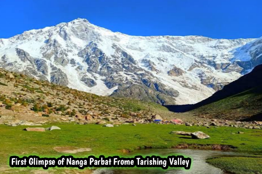First glimpse of Nanga Parbat from Tarishing Valley