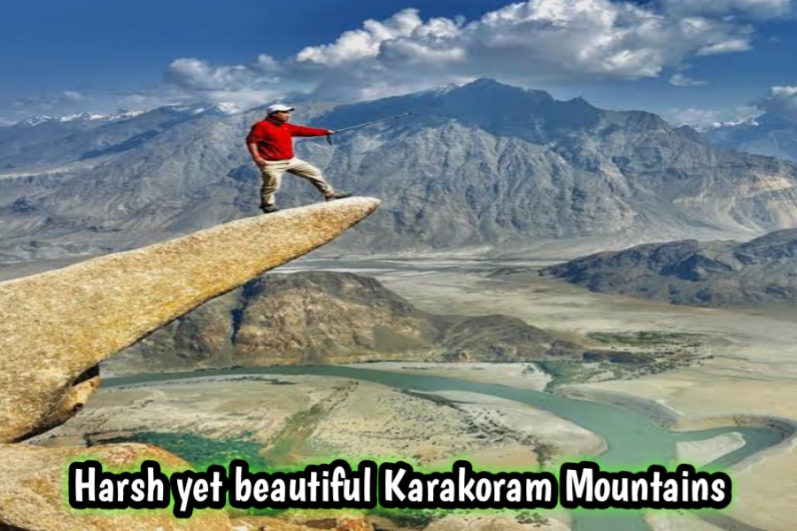 Harsh yet beautiful Karakoram Mountains along the Skardu Road"