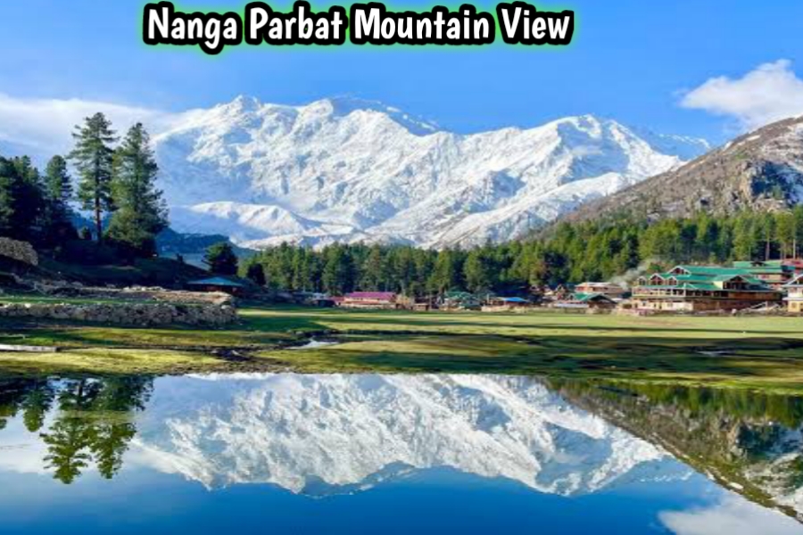 Nanga Parbat mountain view from Karakoram Highway near Thalichi