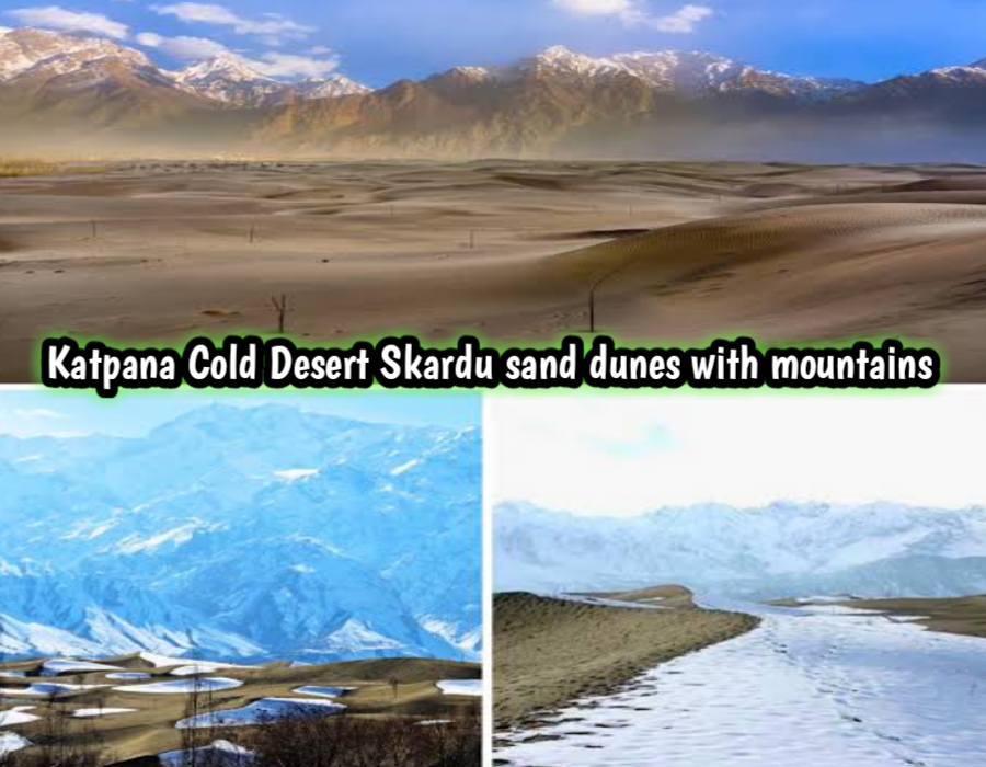 Katpana Cold Desert Skardu sand dunes with mountains in background – Pakistan Travel Diary