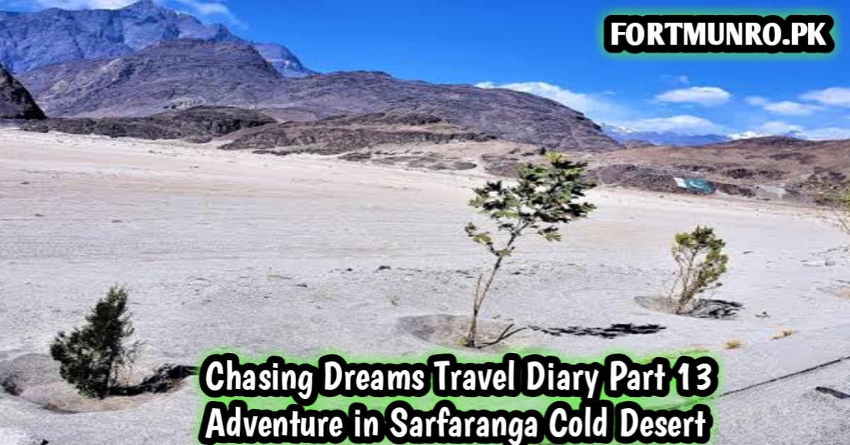 Sarfaranga Cold Desert sand dunes surrounded by Karakoram mountains in Skardu