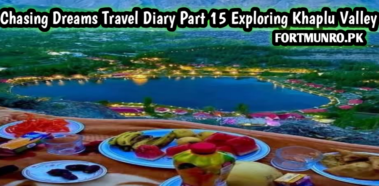 Khaplu Valley night view with mountains and stars in Baltistan