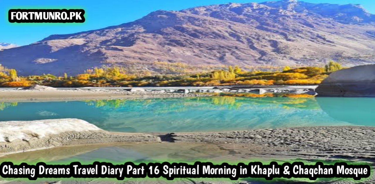Beautiful morning view of Khaplu Valley with mountains and Shyok River
