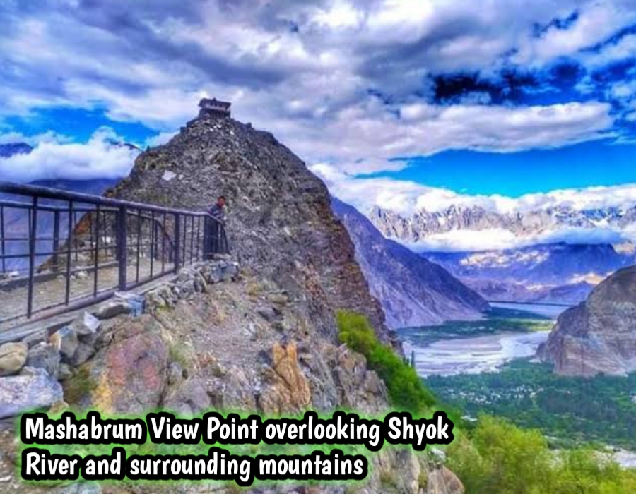 Mashabrum View Point overlooking Shyok River and surrounding mountains