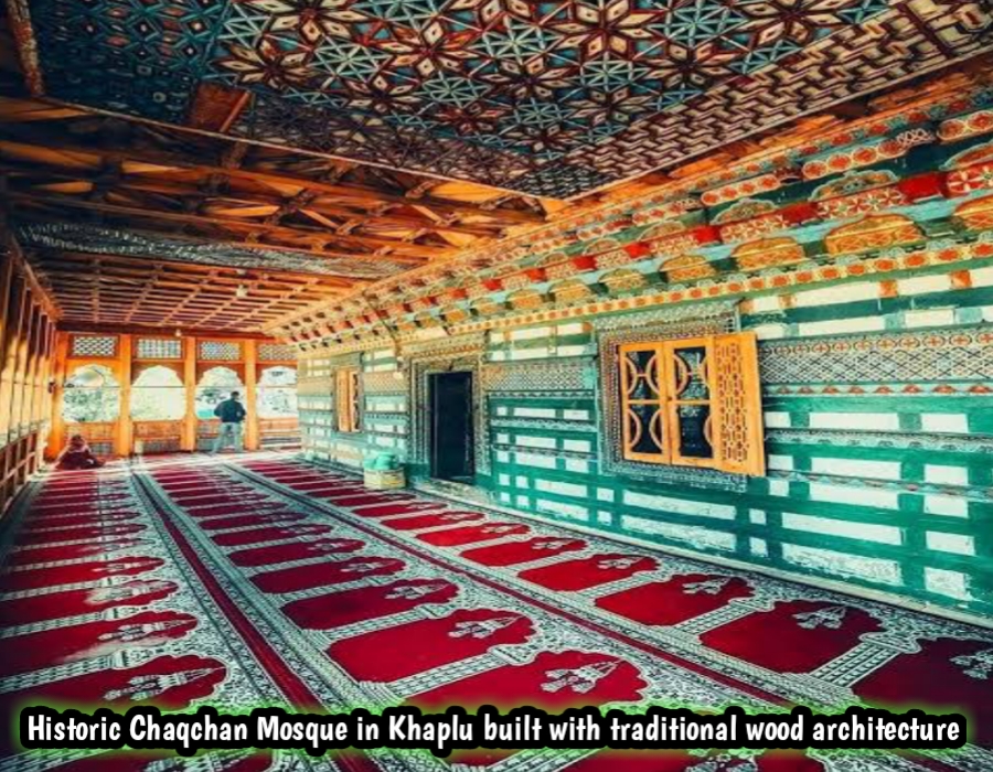 Historic Chaqchan Mosque in Khaplu built with traditional wood architecture