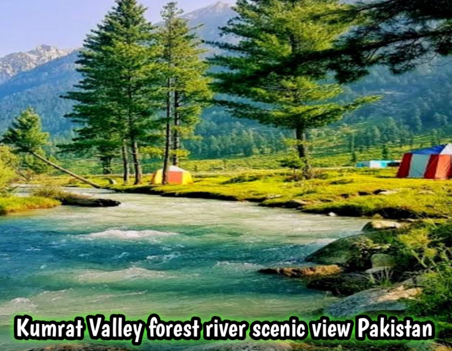 Kumrat Valley forest river scenic view Pakistan