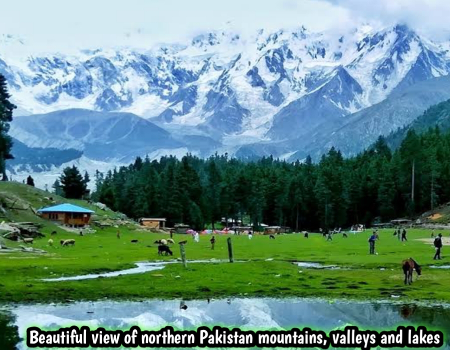 Beautiful view of northern Pakistan mountains, valleys and lakes during summer and winter seasons
