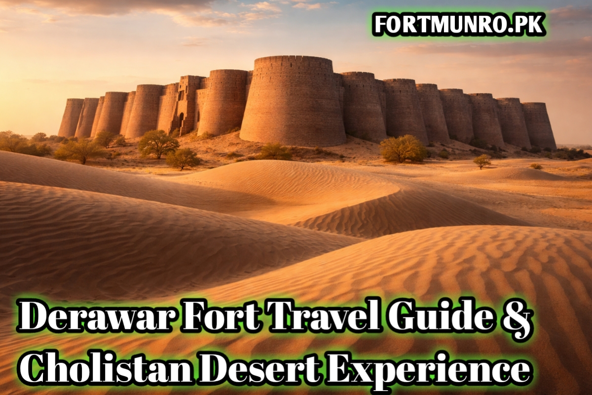Derawar Fort Cholistan Desert Pakistan travel view with sand dunes