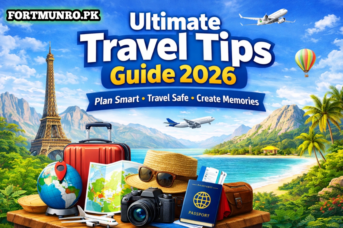 Ultimate travel tips guide 2026 with travel safety, planning, insurance and smart travel essentials illustration