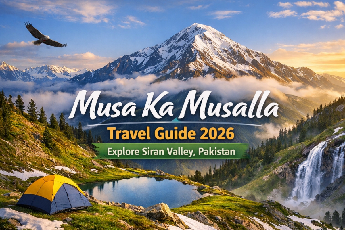 Musa Ka Musalla peak Siran Valley Mansehra snow covered mountain scenic view Pakistan