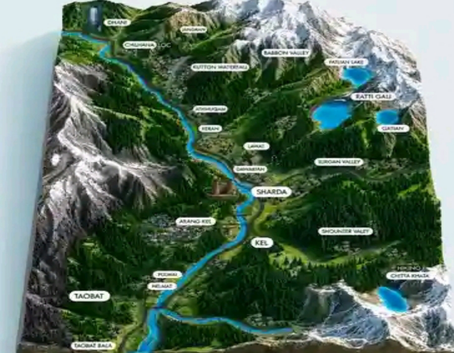 Beautiful tourist attractions of Neelum Valley Kashmir including Arang Kel, Taobat, Keran, Shounter Valley and lush green mountains during Eid holidays