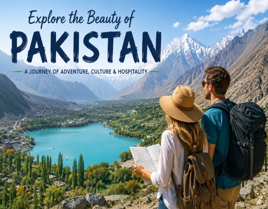 Foreign tourists exploring the beautiful mountains and valleys of Pakistan