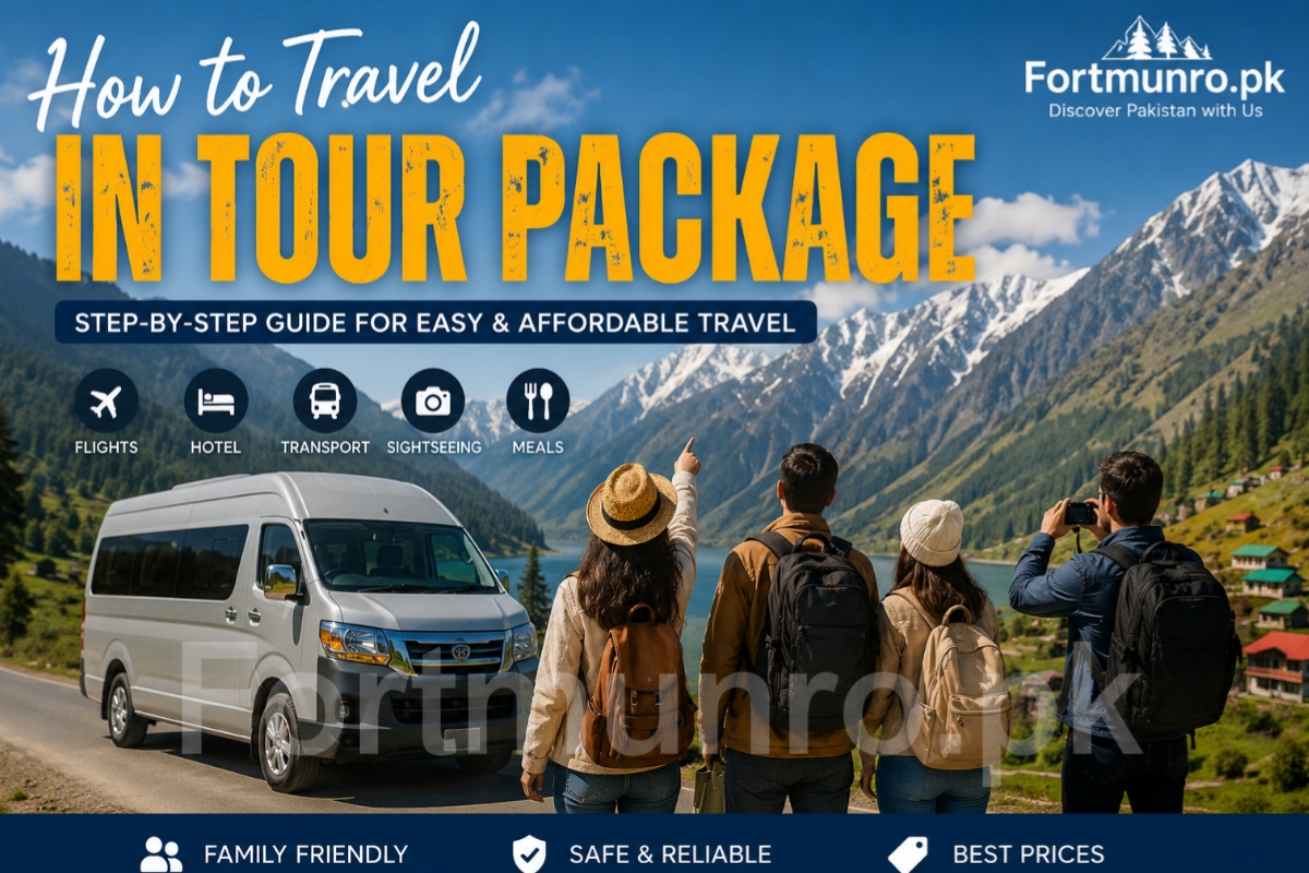 Family enjoying a beautiful tour package trip in the northern areas of Pakistan