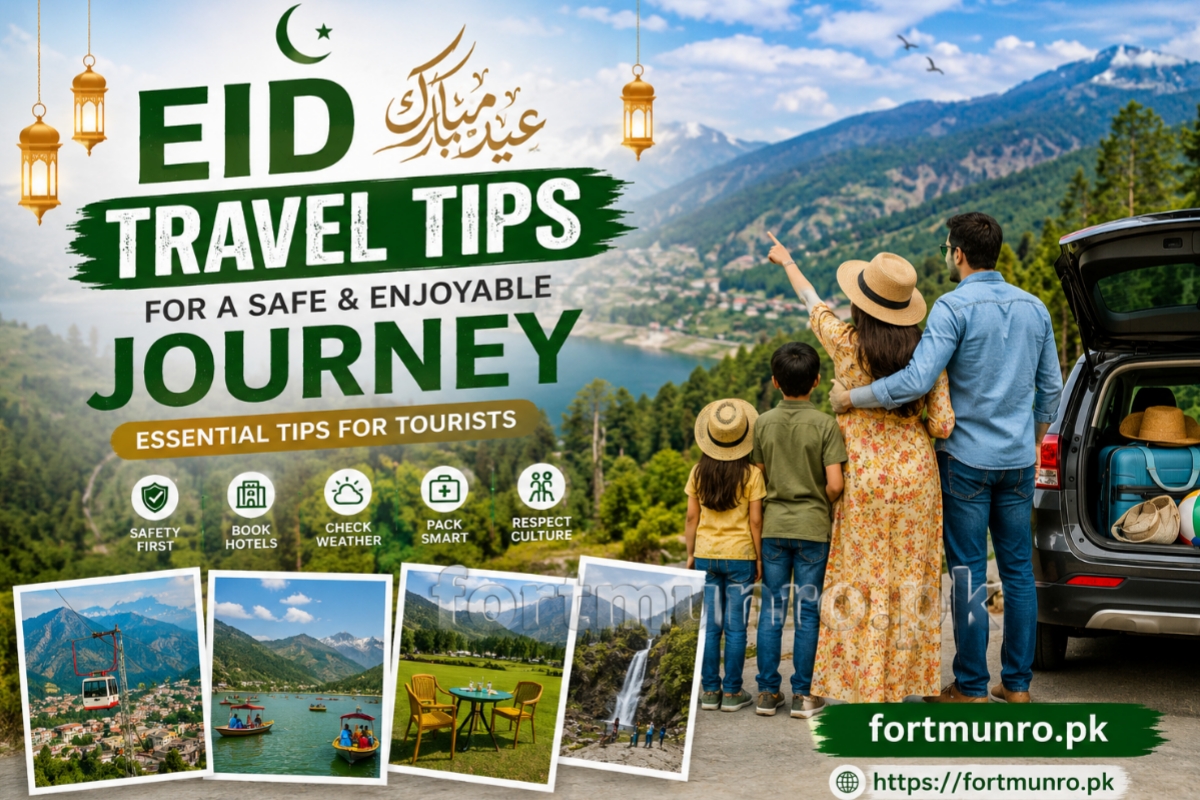 Eid travel safety tips for tourists in Pakistan with family road trip in northern mountains