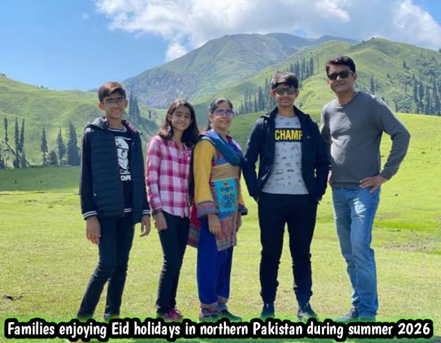 Families enjoying Eid holidays in northern Pakistan during summer 2026