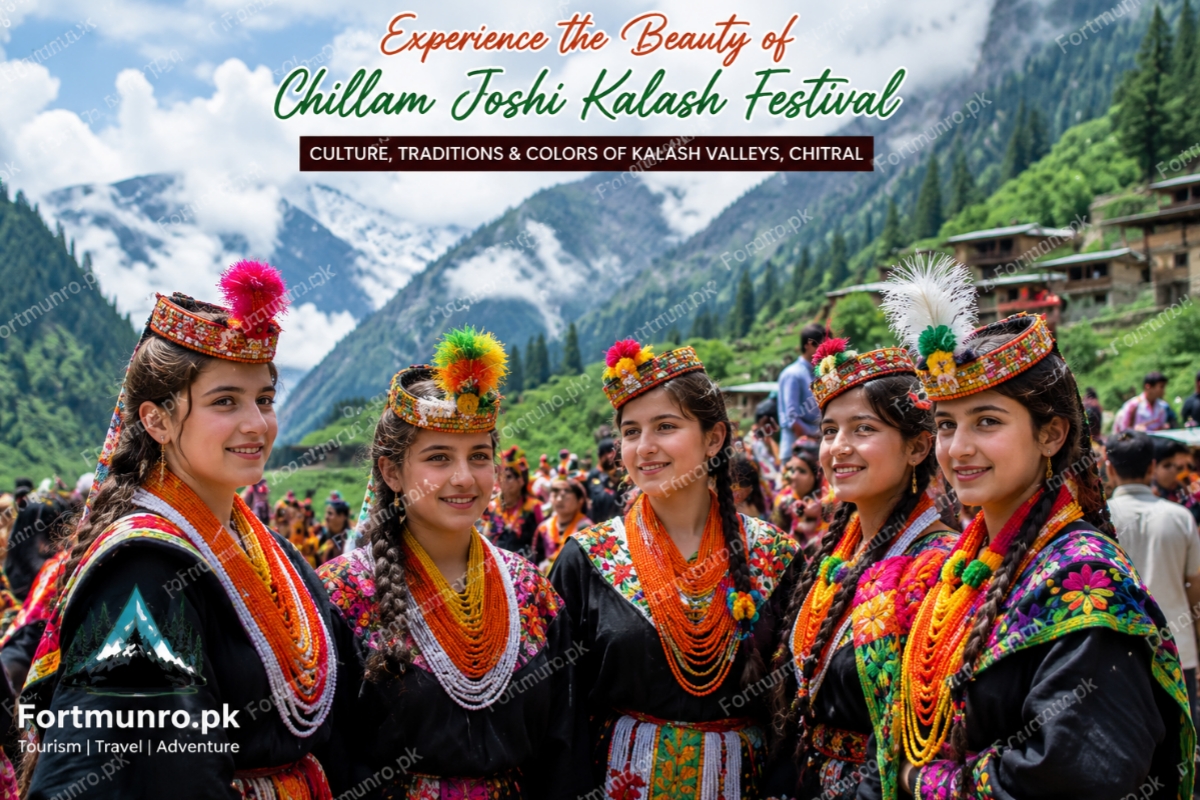 Colorful Chillam Joshi Kalash festival celebration in Chitral with traditional dance and cultural dresses