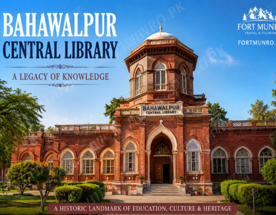 Bahawalpur Central Library historic front view with Victorian architecture