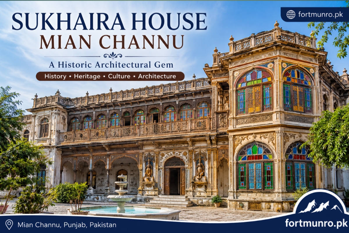 Sukhaira House Mian Channu historic mansion with colorful stained glass windows and beautiful heritage architecture.