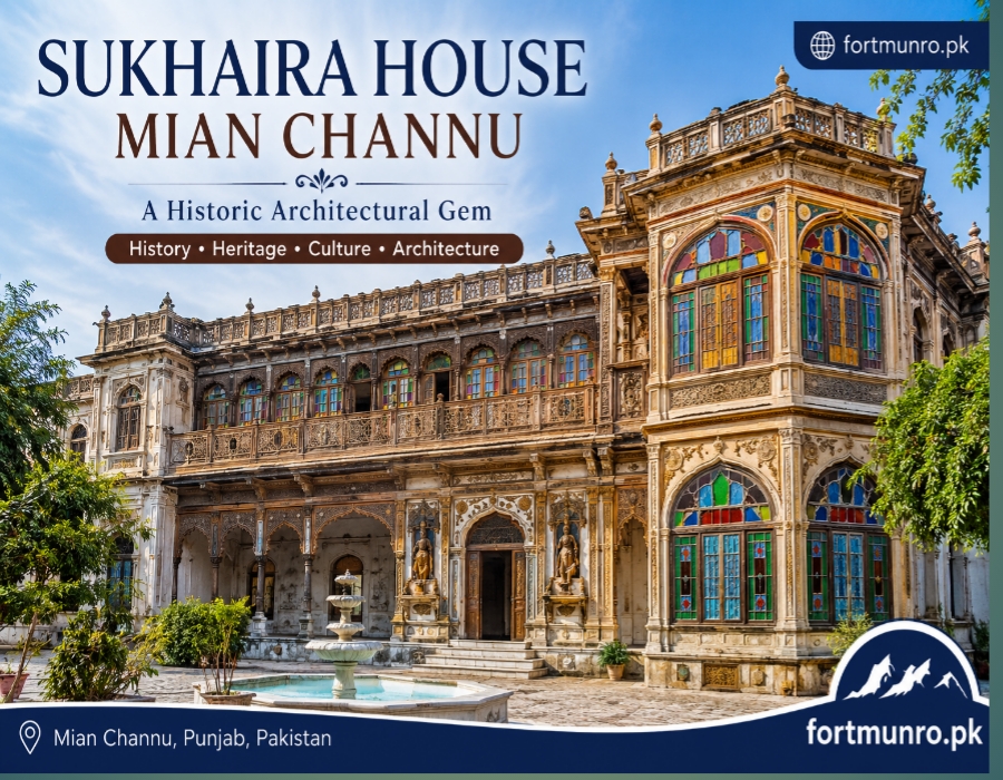 Sukhaira House Mian Channu historic mansion with colorful stained glass windows and beautiful heritage architecture.