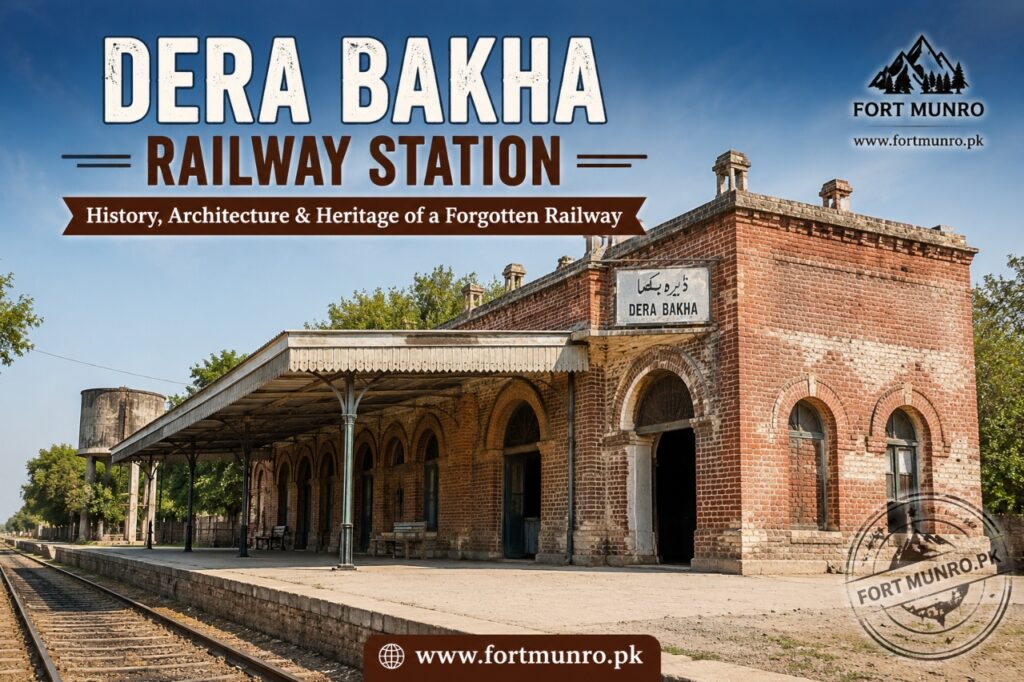 Dera Bakha Railway Station historic British-era railway building in Southern Punjab Pakistan