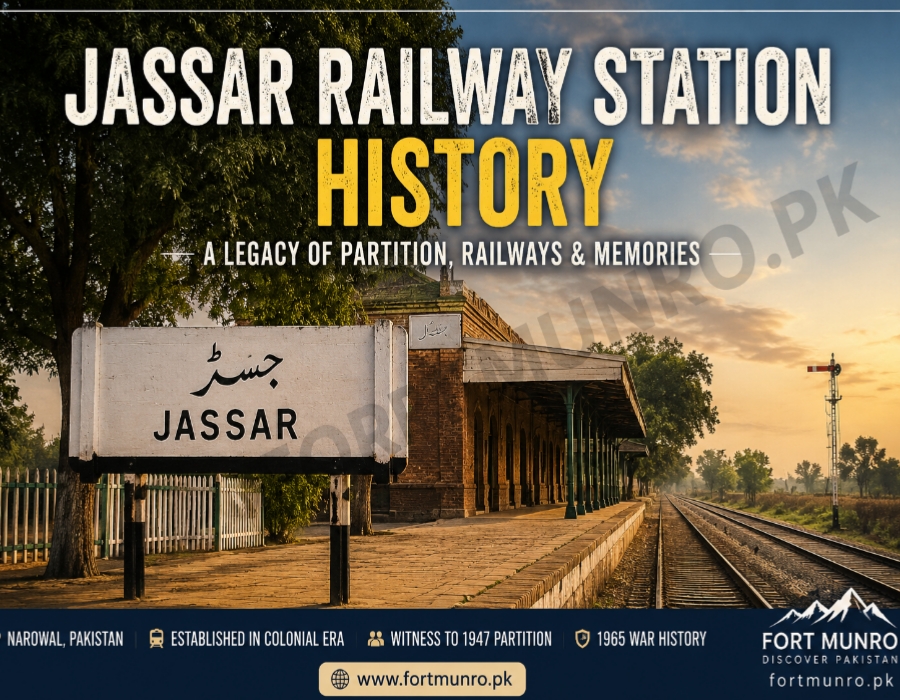Jassar Railway Station historic view near Narowal Pakistan