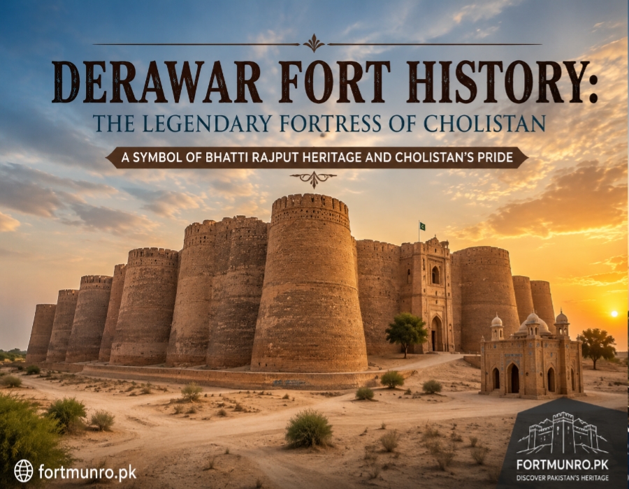 Derawar Fort History in the Cholistan Desert with its massive historic walls and towers
