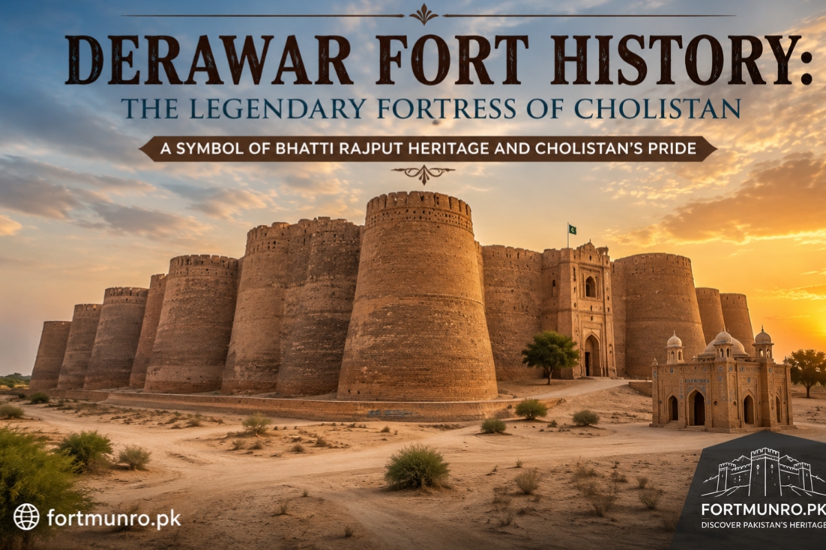 Derawar Fort History in the Cholistan Desert with its massive historic walls and towers