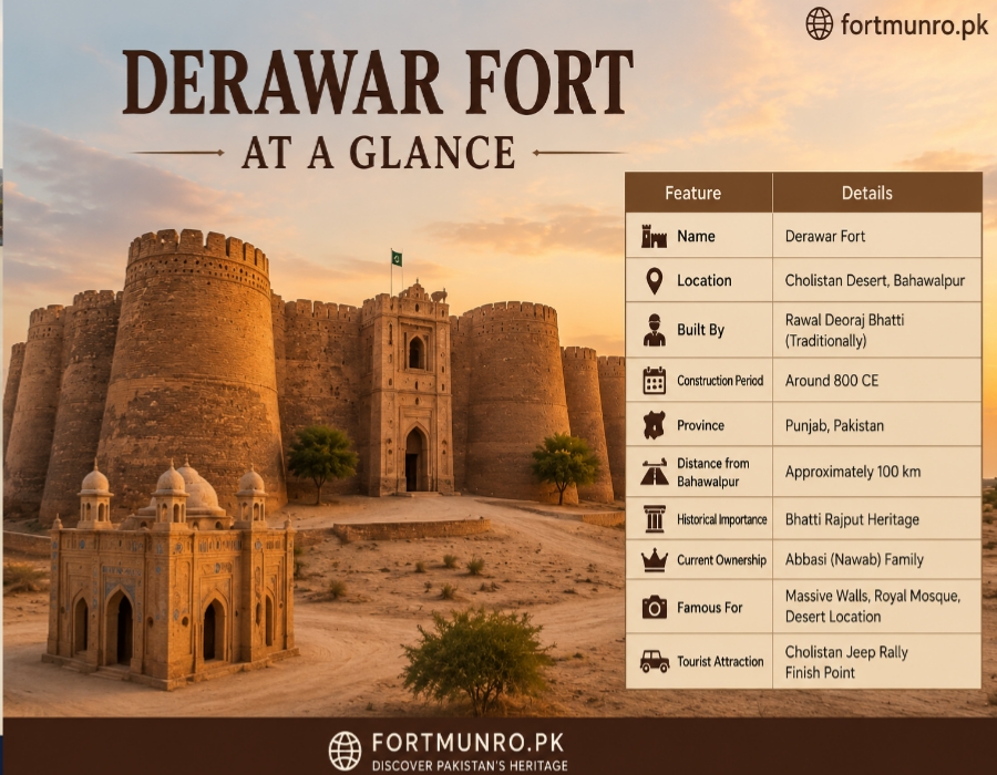 Ancient walls and defensive architecture of Derawar Fort in Bahawalpur