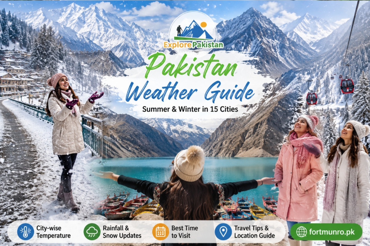 Snow-covered mountains in Hunza and Skardu showing winter weather in northern Pakistan
