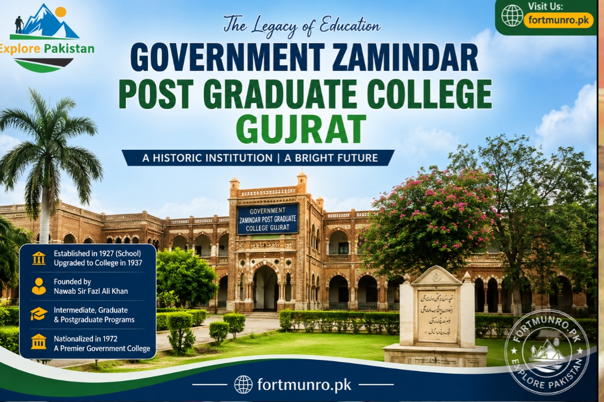 Government Zamindar Post Graduate College Gujrat historic main building