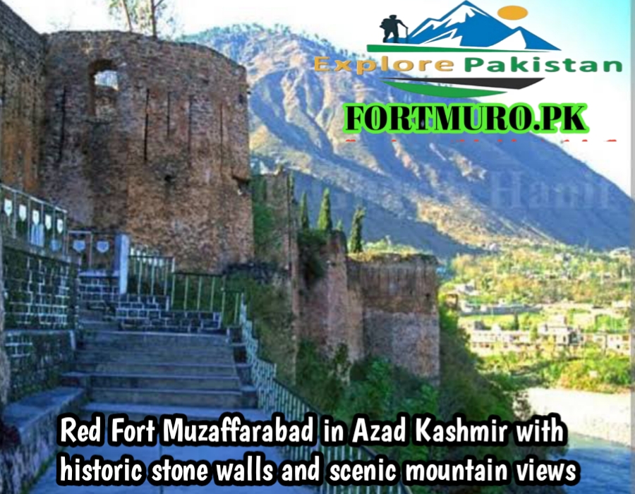 Ancient prison cells and stone corridors inside Red Fort Muzaffarabad