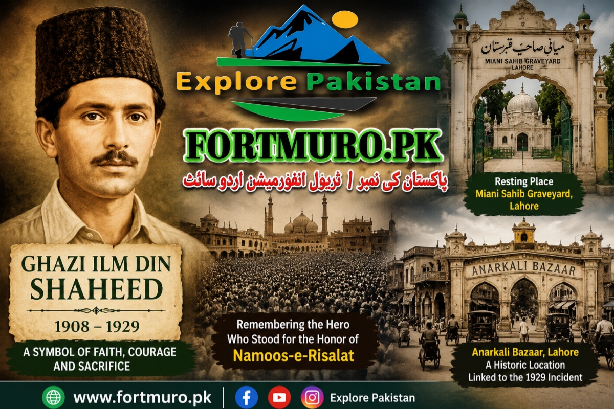 Ghazi Ilm Din Shaheed historical portrait and biography in Lahore