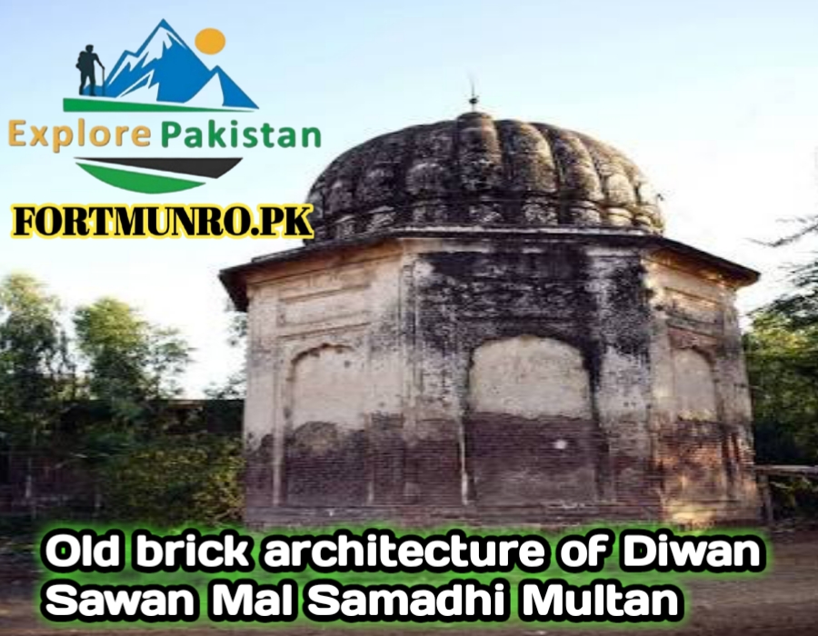 Old brick architecture of Diwan Sawan Mal Samadhi Multan