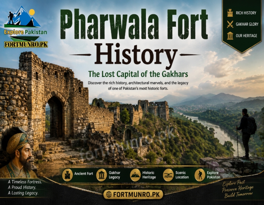 Ancient main entrance of Pharwala Fort in Kahuta, Punjab, Pakistan