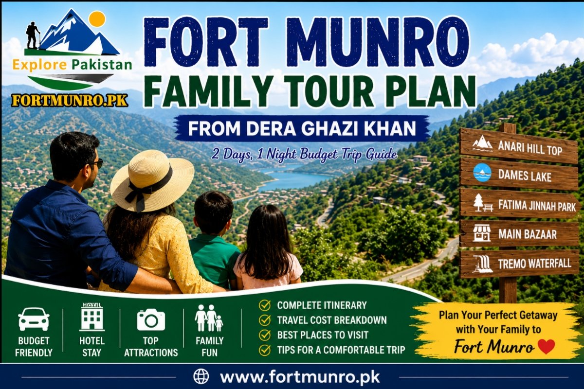 Family enjoying scenic views at Anari Hill Top in Fort Munro during a budget-friendly tour.