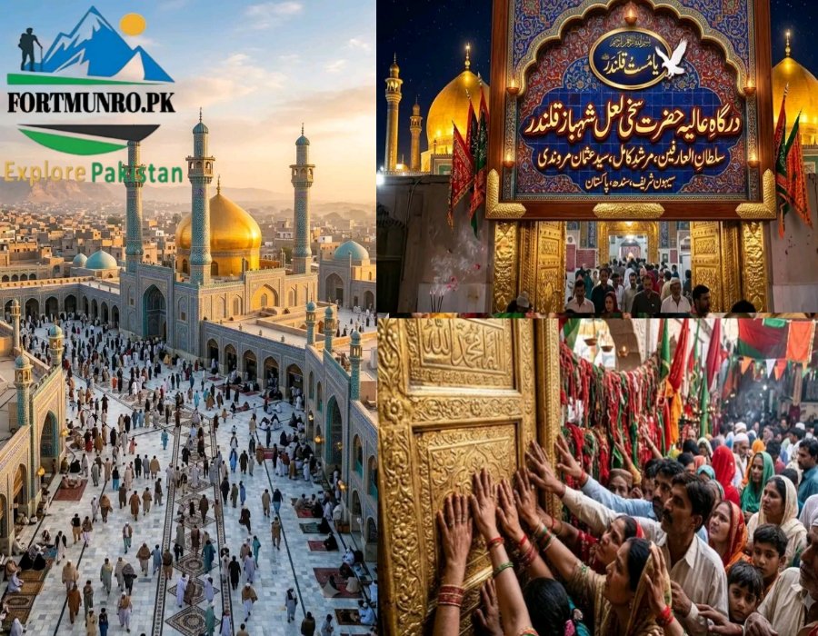 Lal Shahbaz Qalandar Shrine Golden Door and Architecture