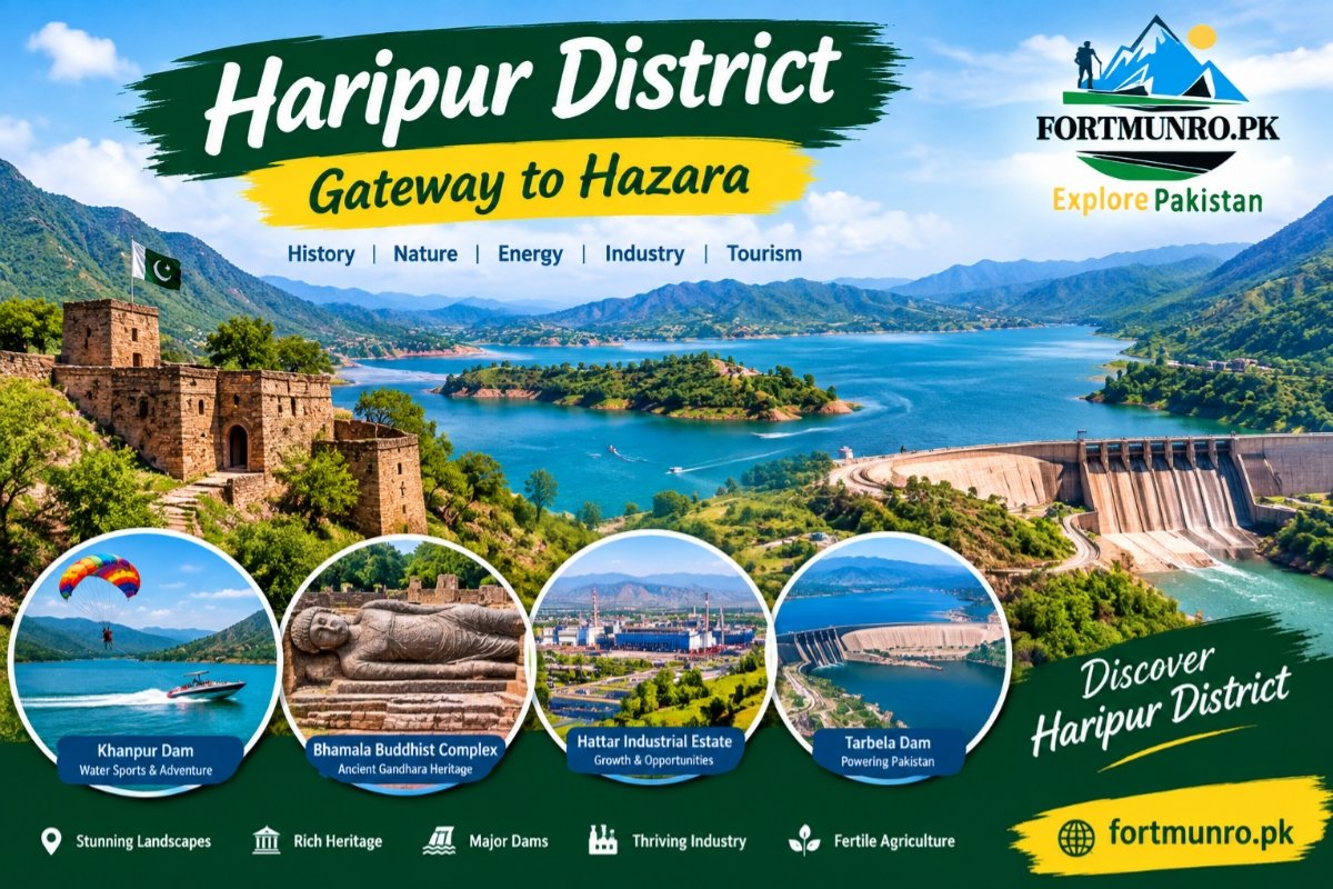 Haripur District landscape and green hills in Khyber Pakhtunkhwa Pakistan