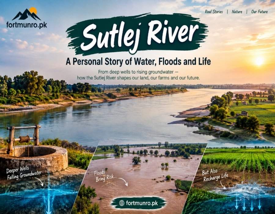 Sutlej River groundwater recharge and agricultural land