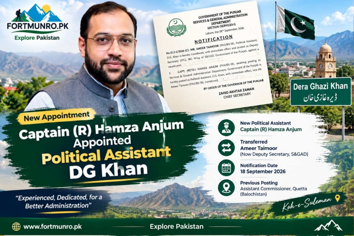 Captain (R) Hamza Anjum new Political Assistant DG Khan