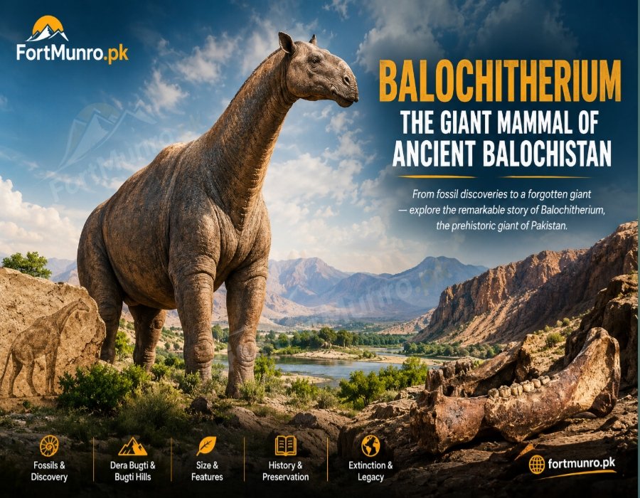 Balochitherium fossils and prehistoric remains from Dera Bugti Balochistan