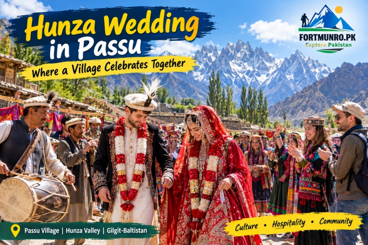Hunza Wedding in Passu village showing traditional music, dance and community celebration