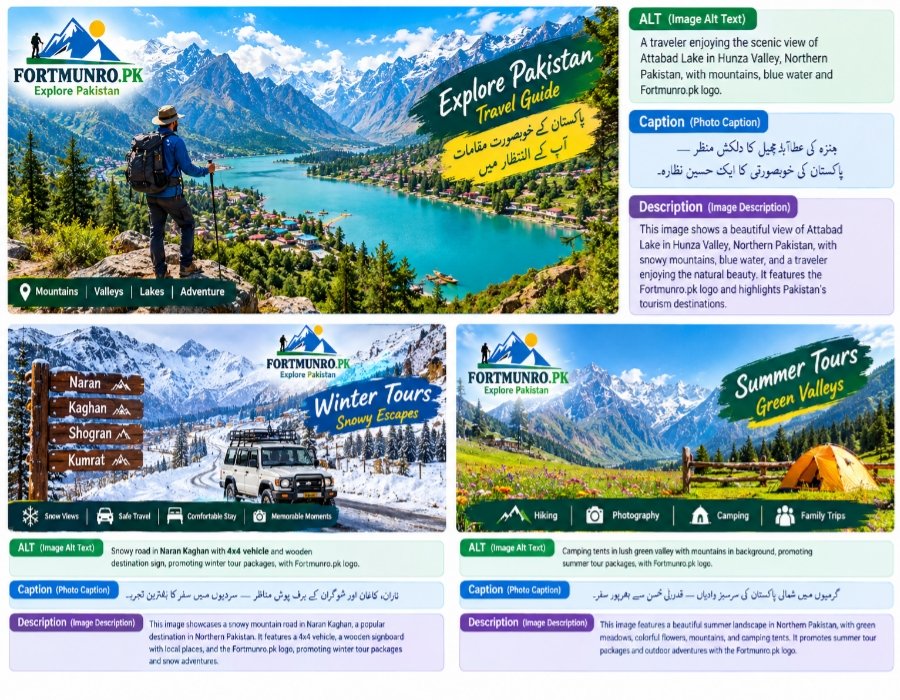 Summer tour in Northern Pakistan featuring green valleys, colorful wildflowers, mountain scenery and camping.